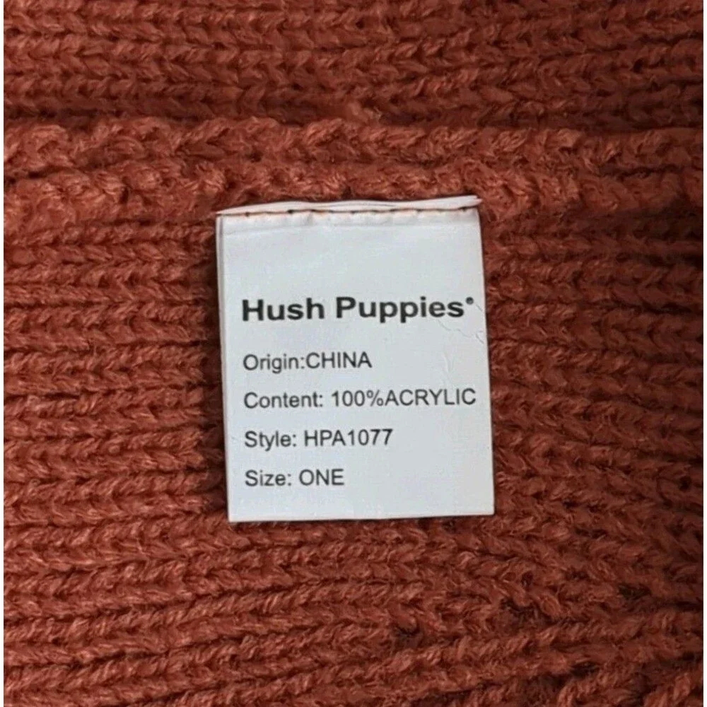 NWT Hush Puppies Cuffed Beanie One Size Orange Ginger Spice Snowboarding - Picture 8 of 9